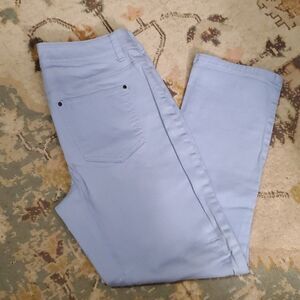 CHICOS PLATINUM JEGGINGS SOFT PULLON JEANS PERIWINKLE BLUE .5